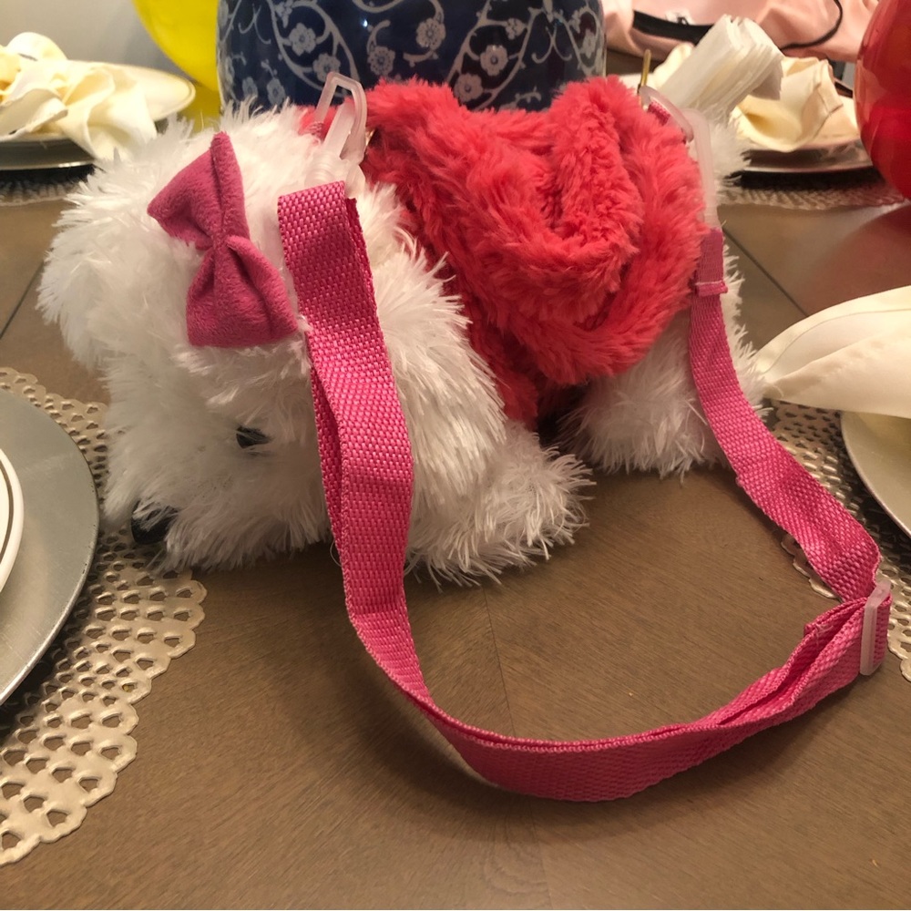 Kids Dog Puppy Plush Stuffed Toy Animal Bag Purse